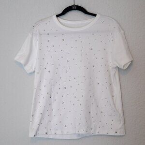 Zadig & Voltaire White T Shirt with metallic dots - Size S-M